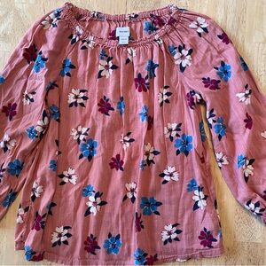 Old Navy Floral Blouse in Pink and Blue